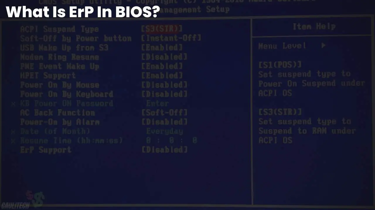 what is erp in bios