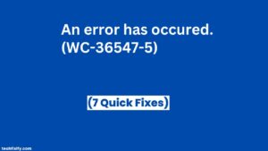PS4 Error WC-36547-5